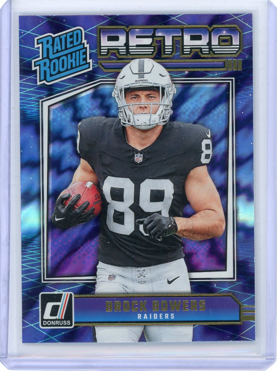 Brock Bowers 2024 Panini Donruss Retro rookie card