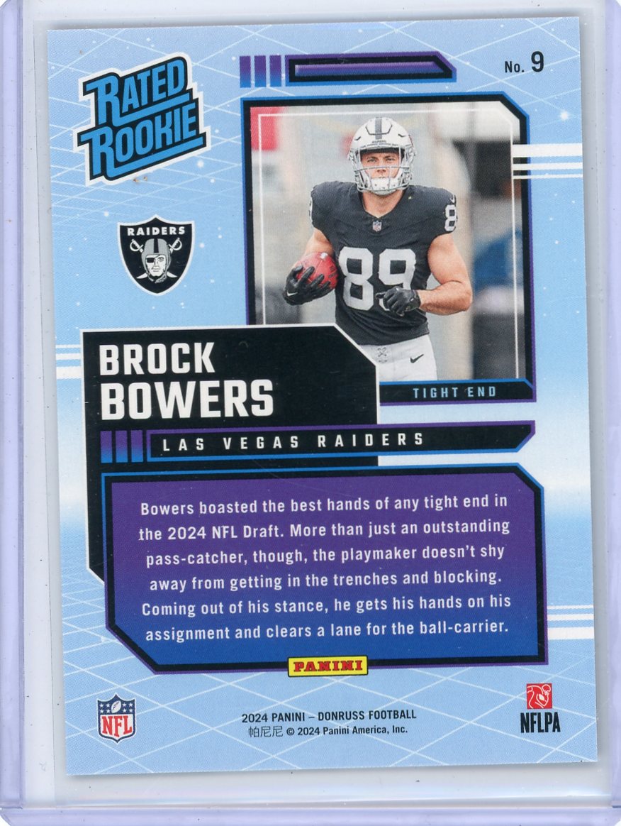 Brock Bowers 2024 Panini Donruss Retro rookie card