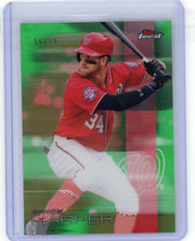 Bryce Harper 2016 Topps Finest Green Refractor #'d 56/99