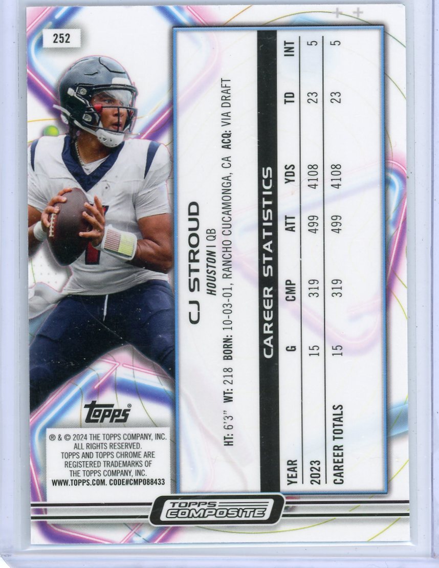 CJ Stroud 2023-24 Topps Composite Nucleus refractor rookie card