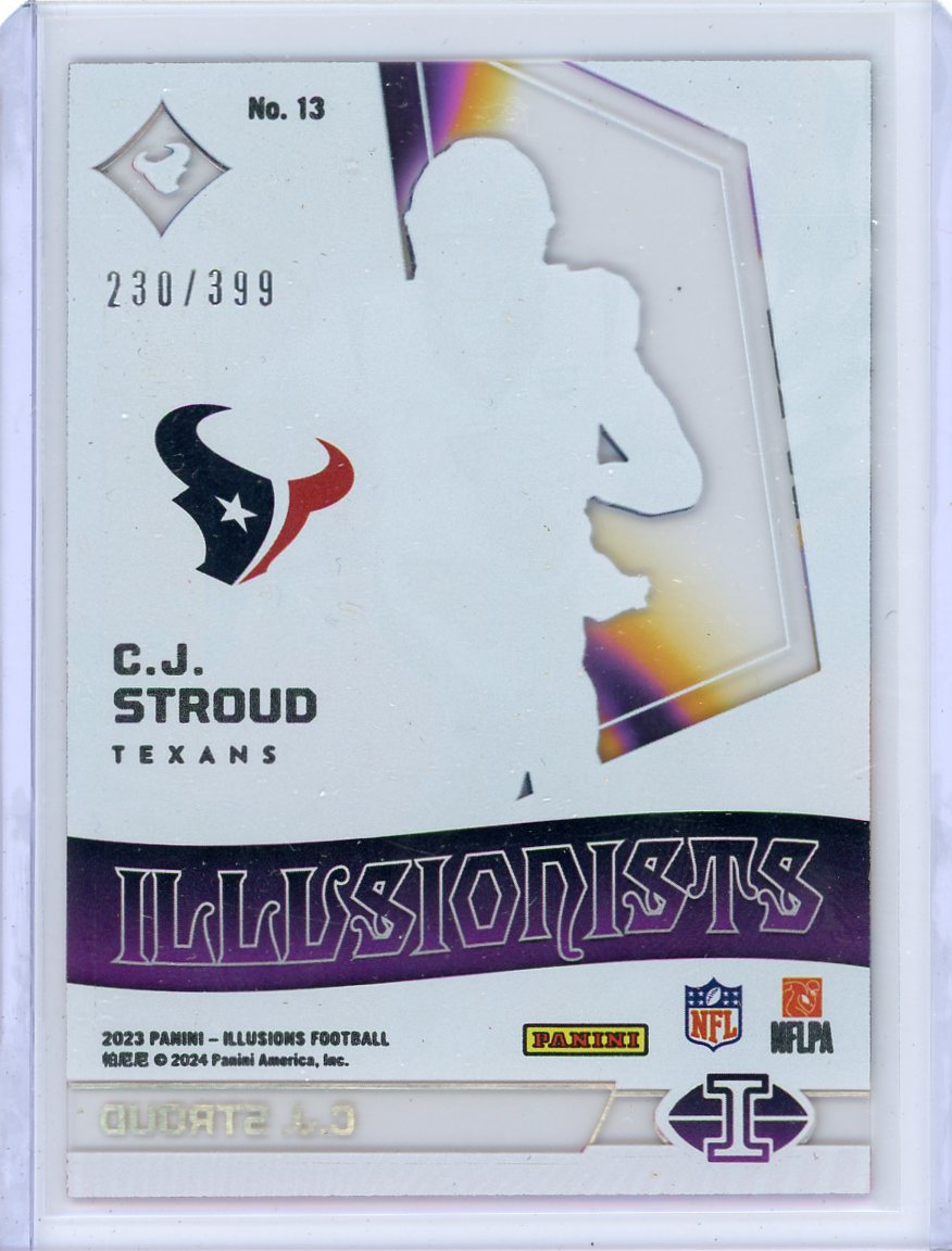 CJ Stroud 2023 Panini Illusions Illusionists rookie card #'d 230/399