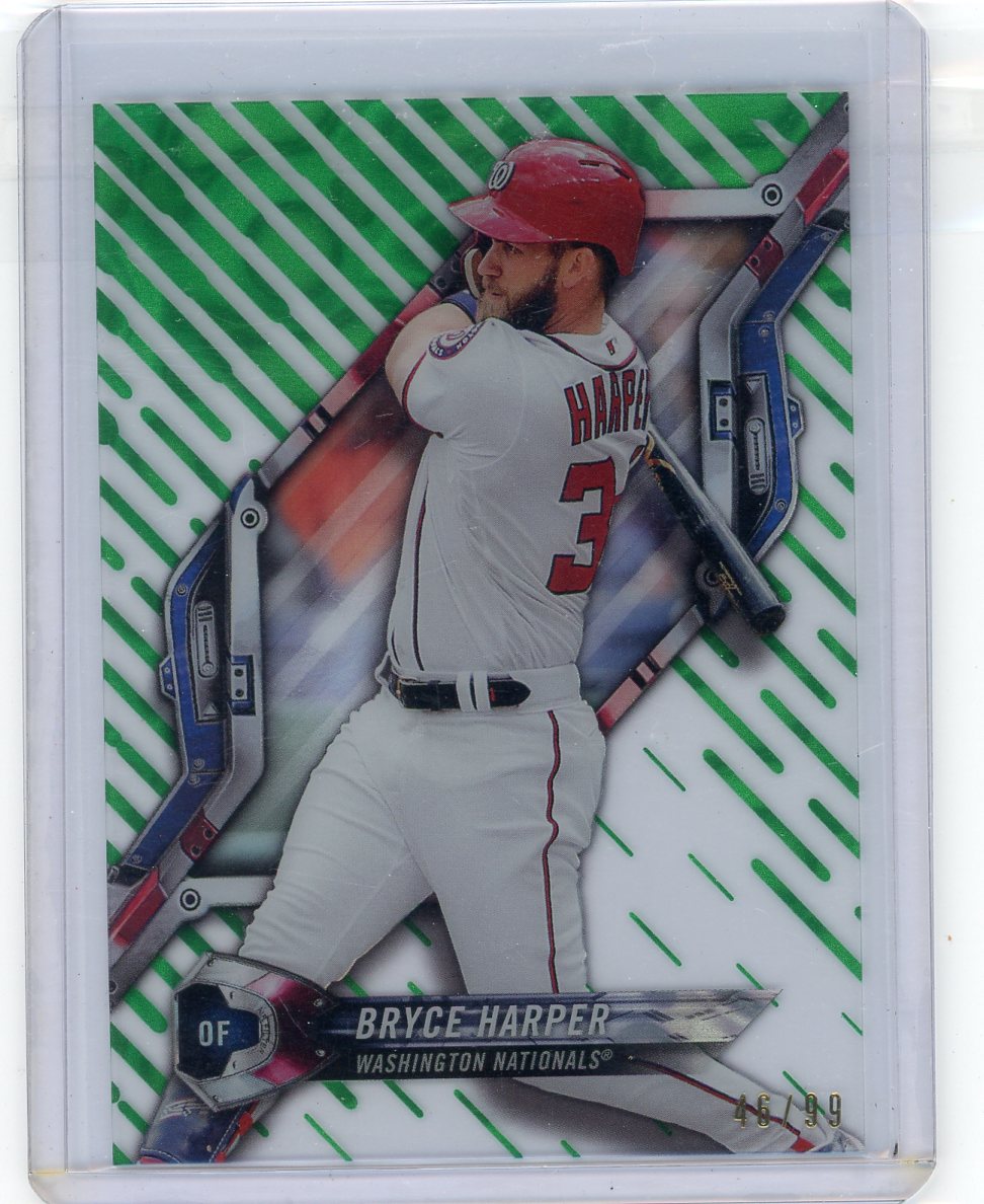 Bryce Harper 2018 Topps High Tek Pattern 1 Green #'d 46/99