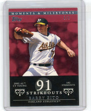 Barry Zito 2007 Topps Moments Milestones #'d 1/1