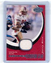 Jerry Rice 2000 Donruss Leaf Certified Gridiron Gear auth. game-worn jersey relic #'d 011/100