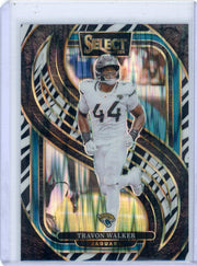 Travon Walker 2024 Panini Select Premier Level Zebra Shock Prizm
