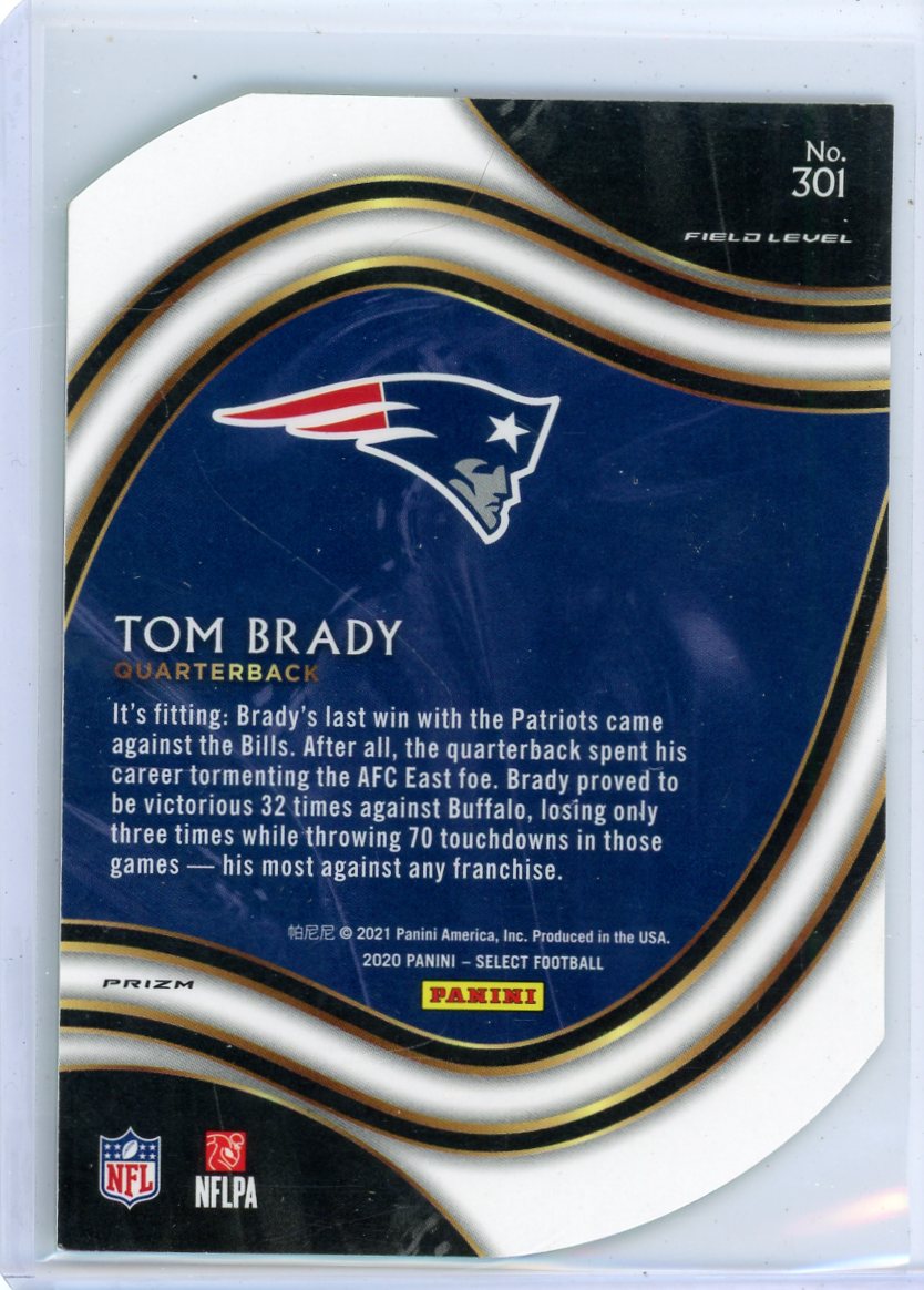 Tom Brady 2020 Panini Select Field Level Neon Green Die Cut