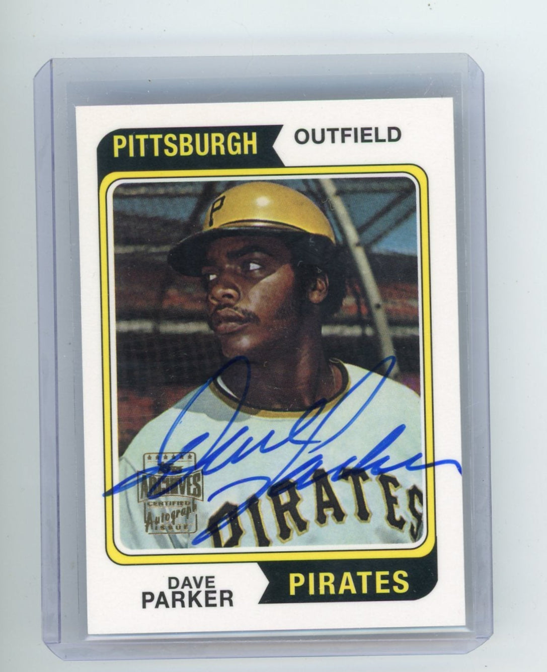 Dave Parker 2001 Topps Archives '74 Reprint Certified Autograph Issue