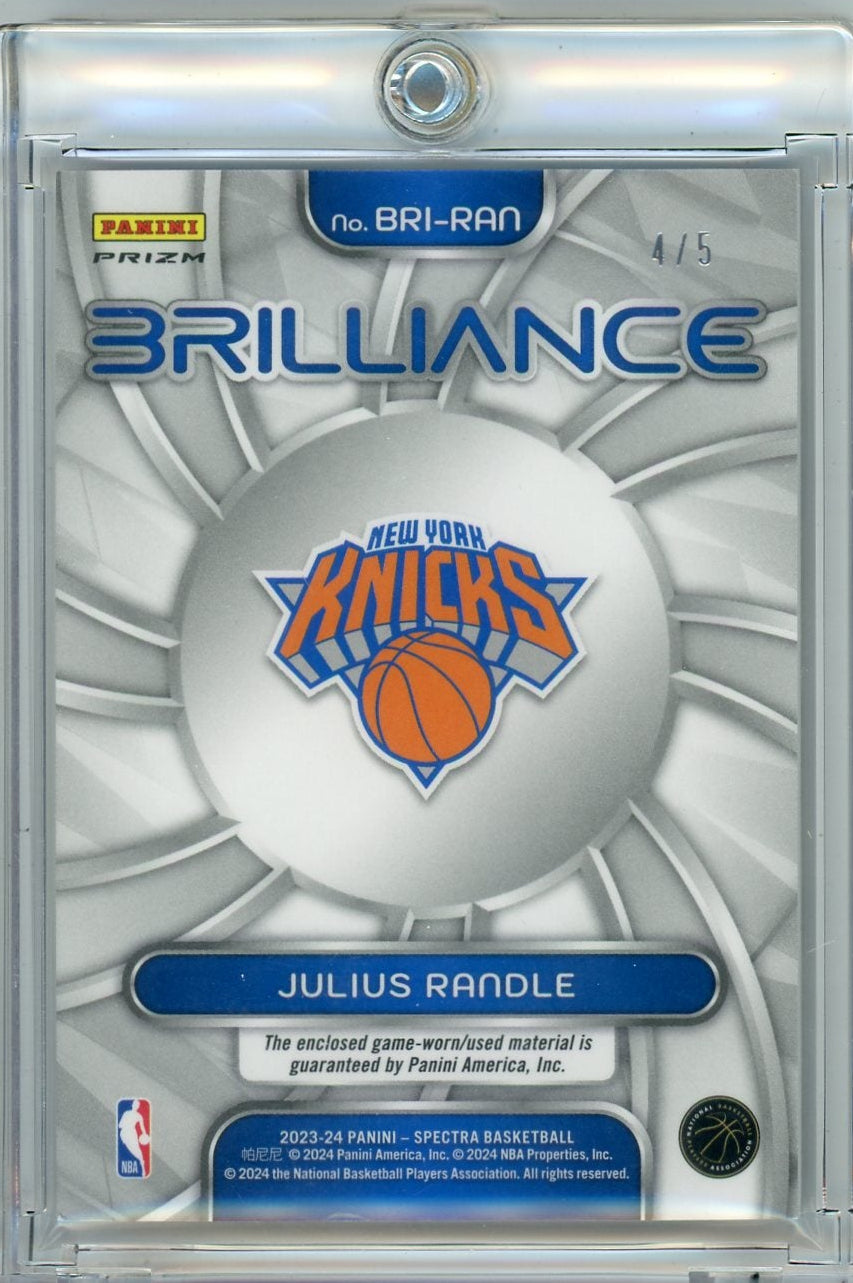 Julius Randle 2023-24 Panini Spectra Brilliance Patch #'d 4/5