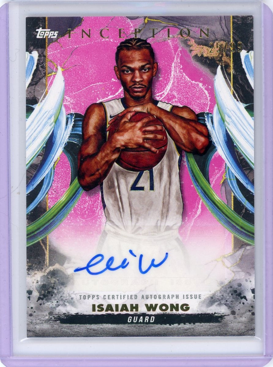 Isaiah Wong 2024-25 Topps Inception autograph pink #'d 25/99
