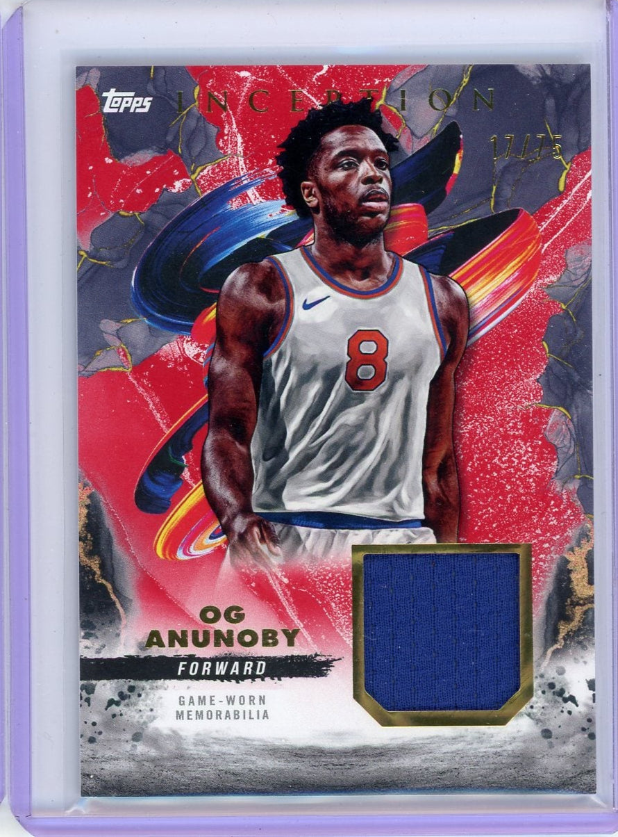 OG Anunoby 2024-25 Topps Inception relic red #'d 17/75