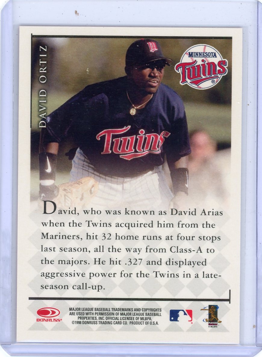 David Ortiz 1998 Donruss Signature Series autograph