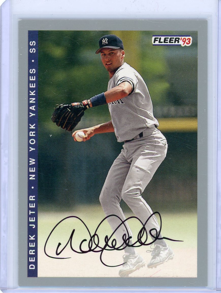 Derek Jeter 2001 Fleer '93 autograph rookie card