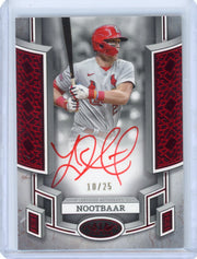Lars Nootbaar 2024 Topps Tier One Red Ink autograph #'d 10/25