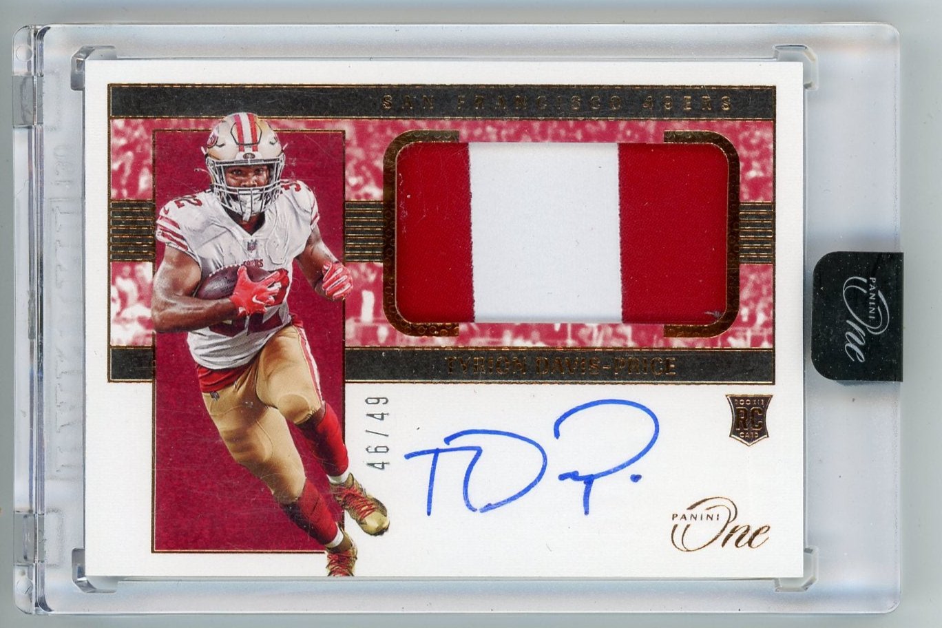 Tyrion Davis-Price 2022 Panini One RPA #'d 46/49