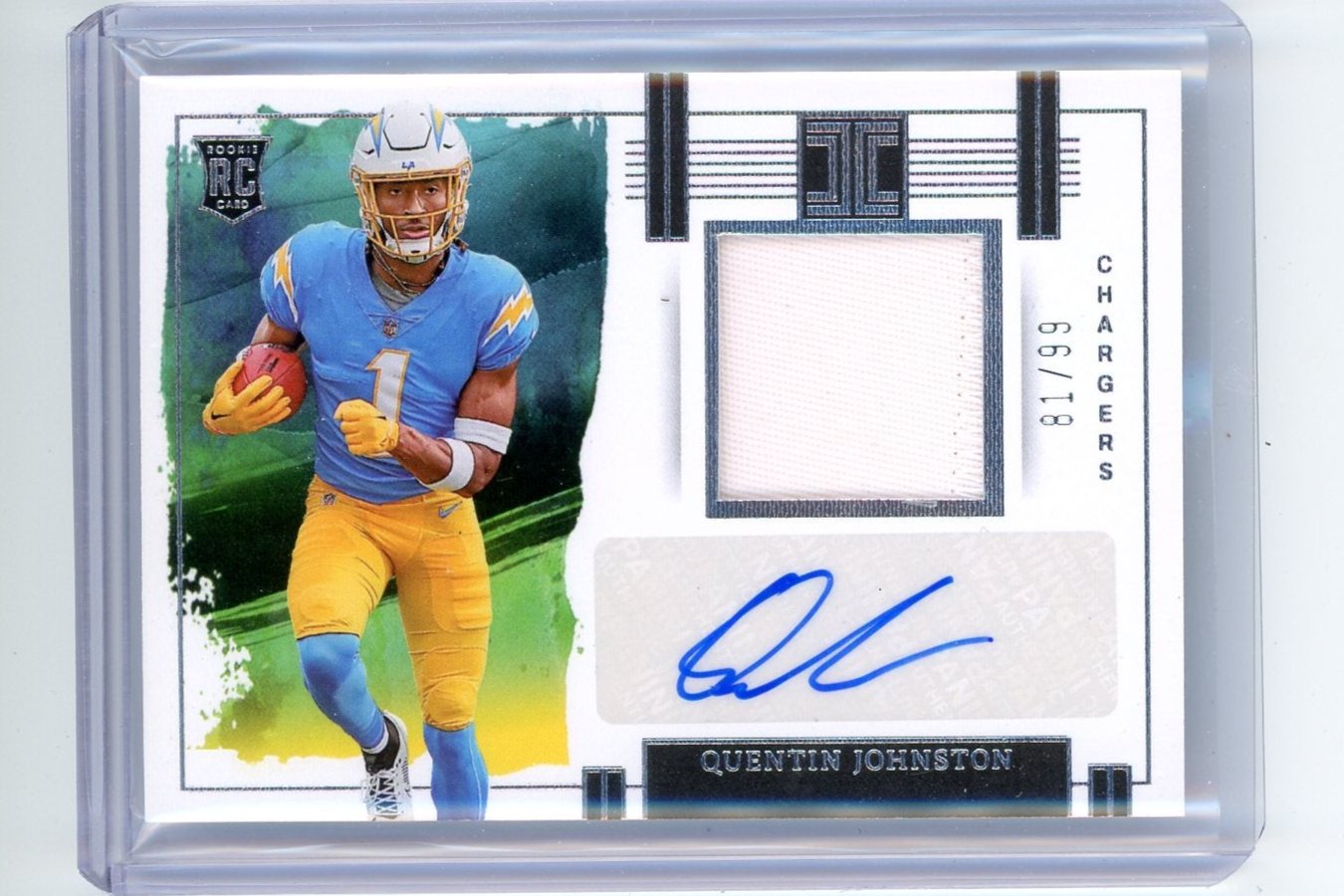 Quentin Johnston 2023 Panini Impeccable RPA #'d 81/99