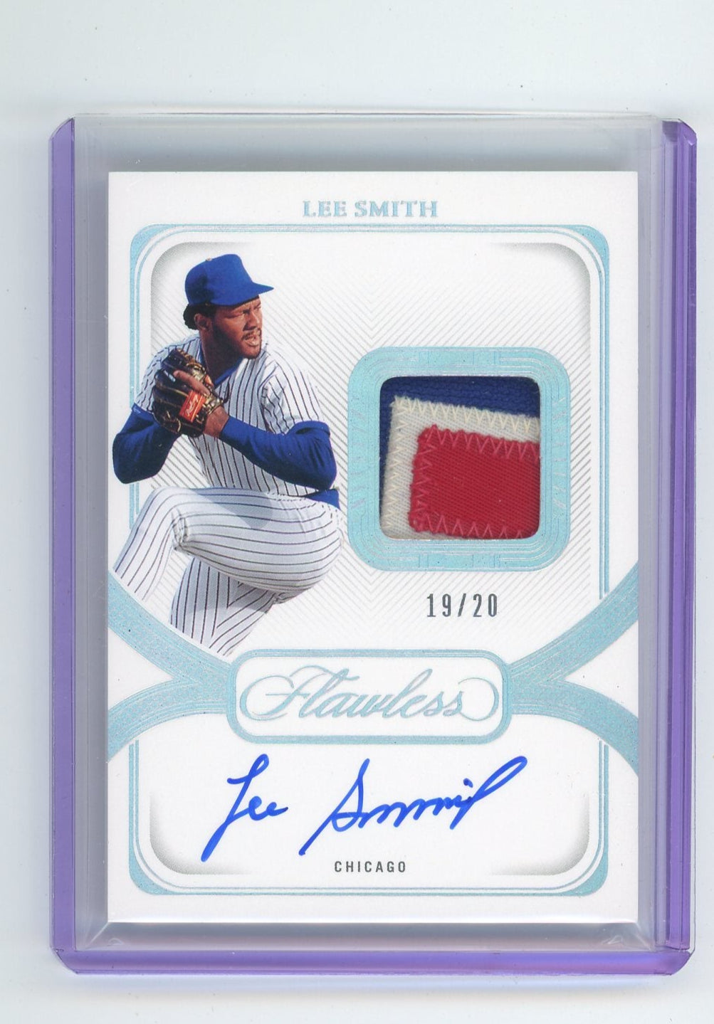 Lee Smith 2024 Panini Flawless Prime Patch autograph silver #'d 19/20