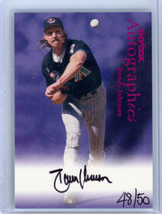 Randy Johnson 1999 Fleer Autographics auto purple #'d 48/50