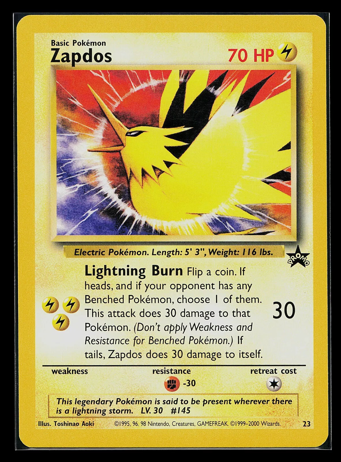 Zapdos Black Star Promo #23