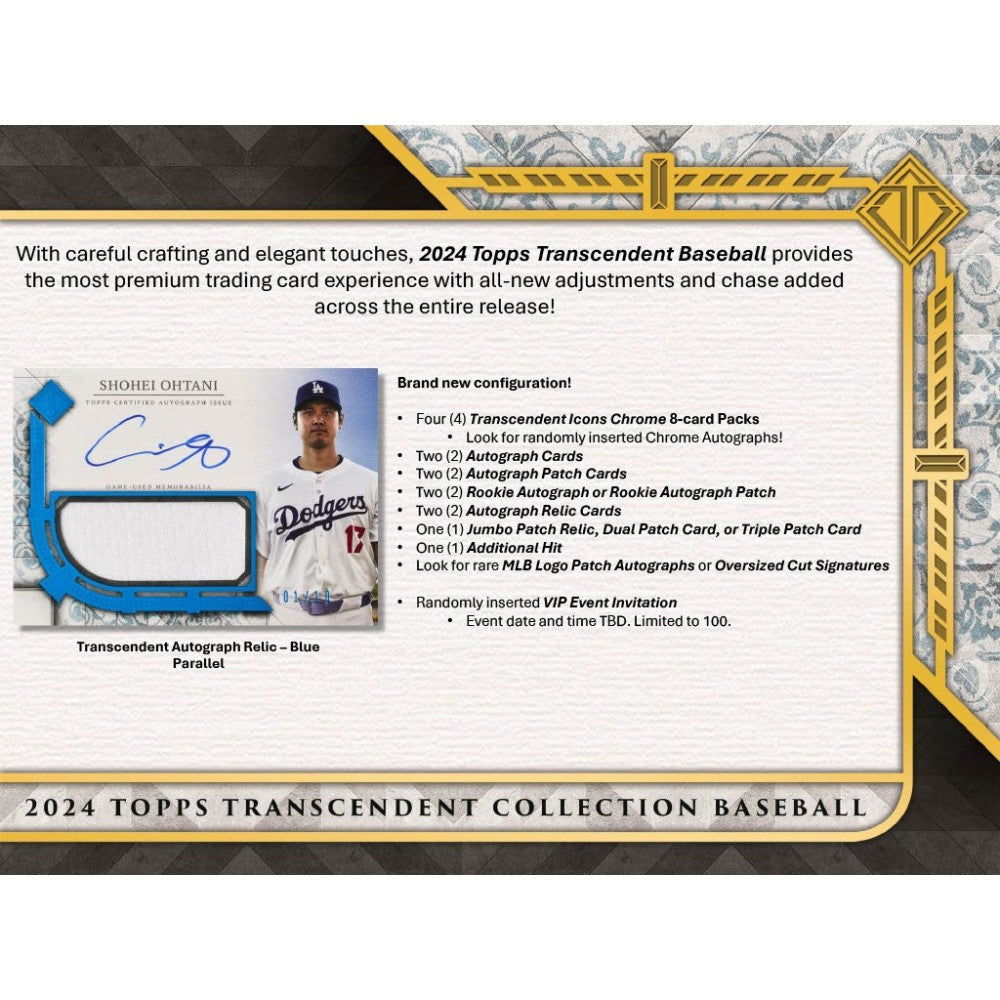 2024 Topps Transcendent Collection Baseball Hobby Case