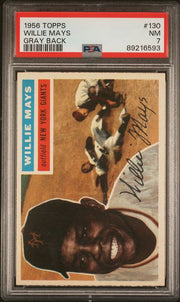 Willie Mays 1956 Topps Gray Back #130 PSA 7
