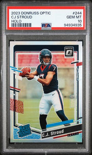 CJ Stroud 2023 Panini Donruss Optic silver holo rookie card PSA 10