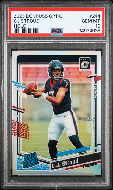 CJ Stroud 2023 Panini Donruss Optic silver holo rookie card PSA 10