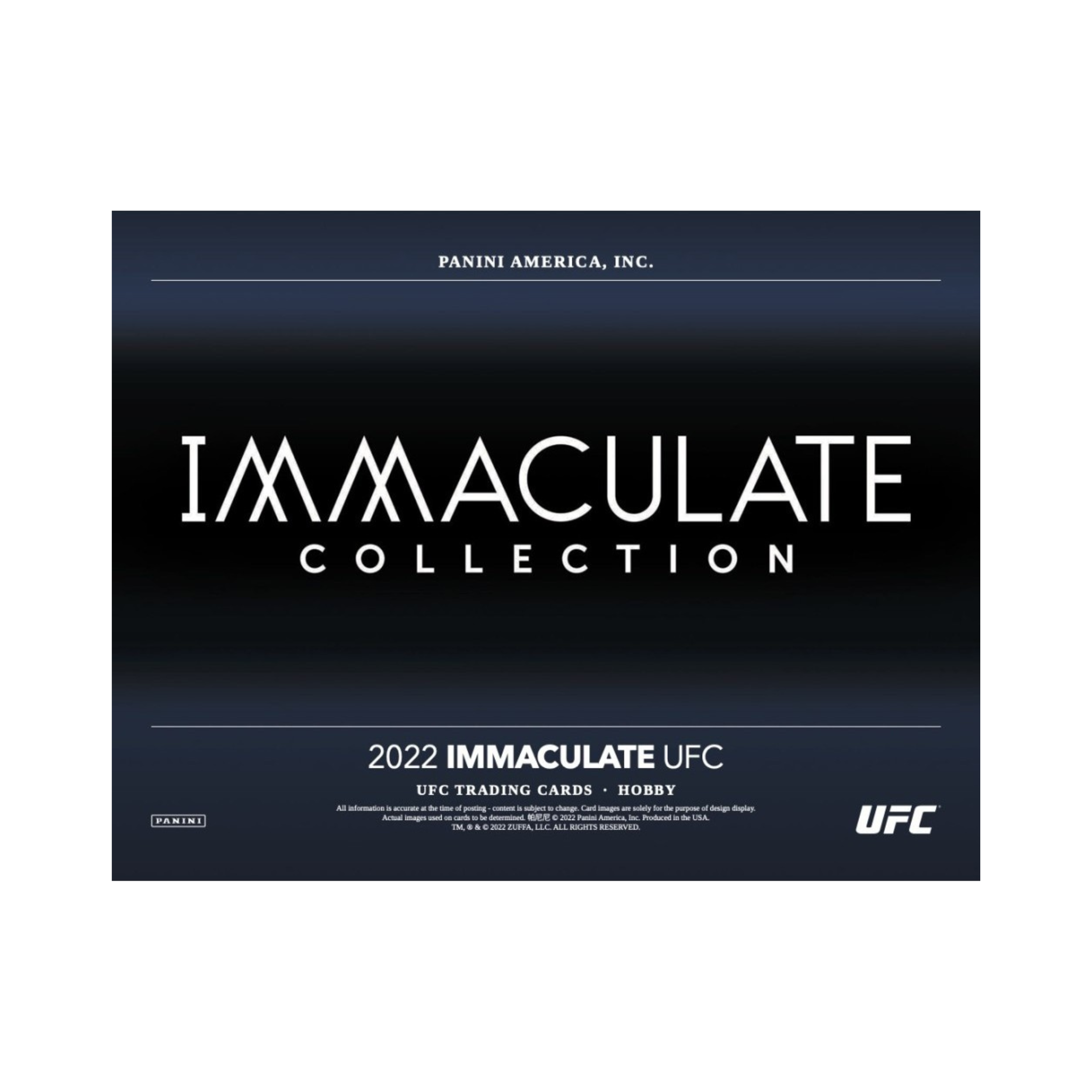 2022 Panini Immaculate UFC Hobby 5 Box Case