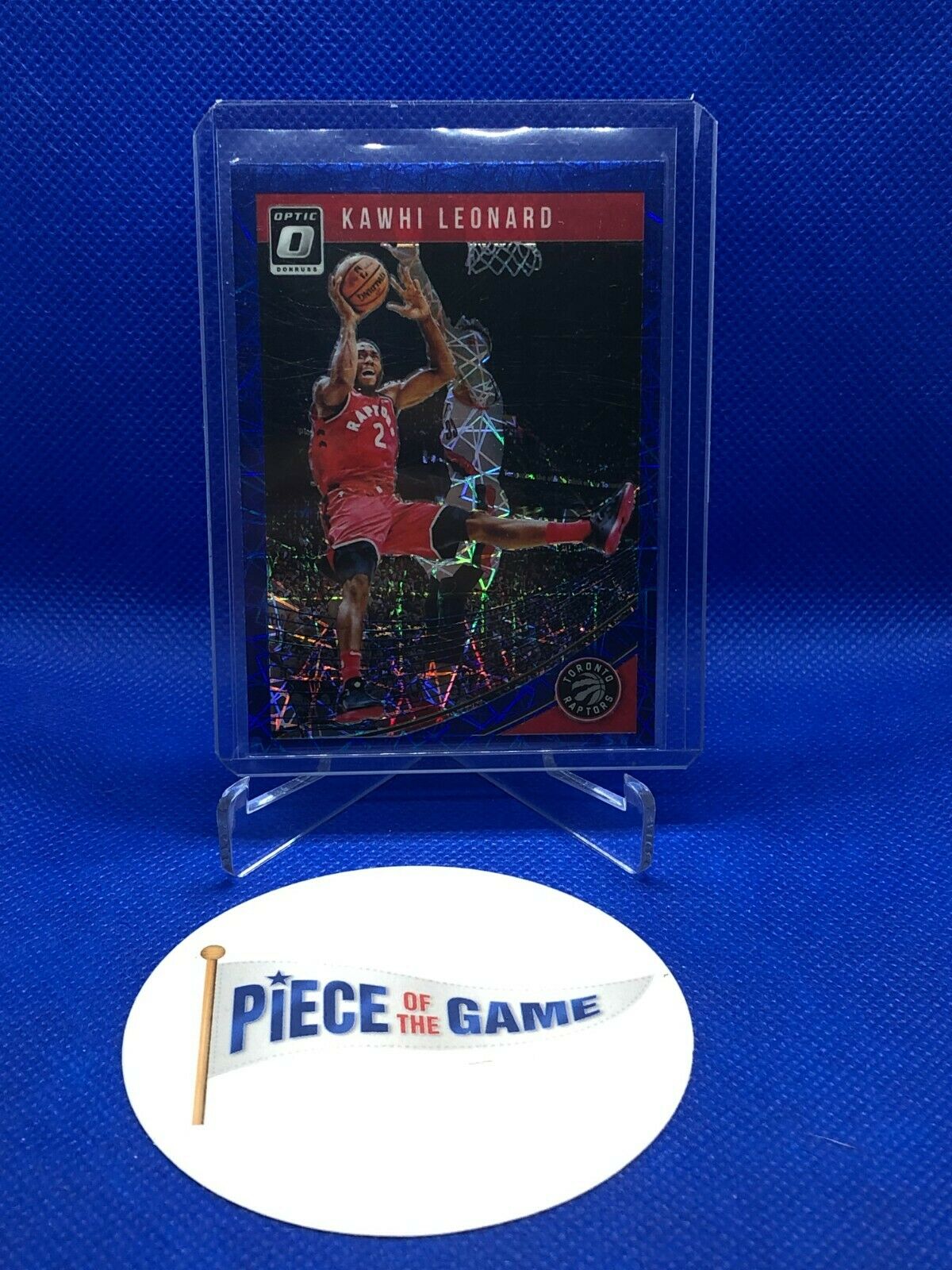 2018-19 DonRuss Optic Basketball Kawhi Leonard Blue Velocity Prizm #121
