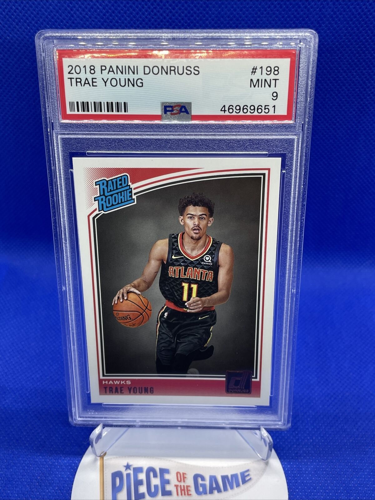 Trae Young 2018-19 Panini Donruss #198 Rookie Card RC PSA 9 MINT Atl Hawks