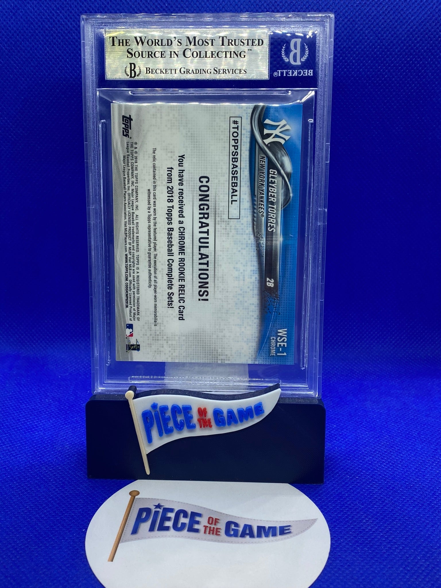 2018 Topps Chrome Base Set Factory Rookie Relics Gleyber Torres BGS 9