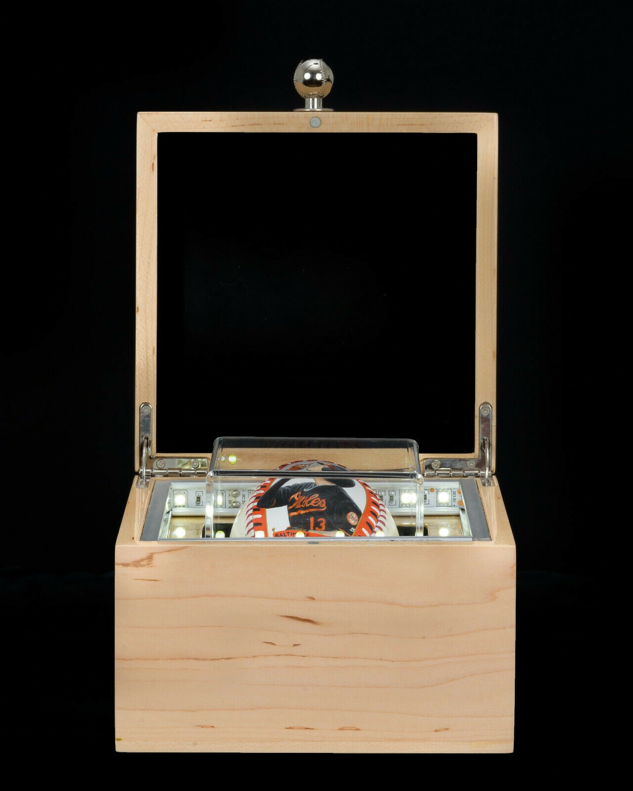 Baseball Display Case and Presentation Box -25 Year UV Protection and LED Lighting