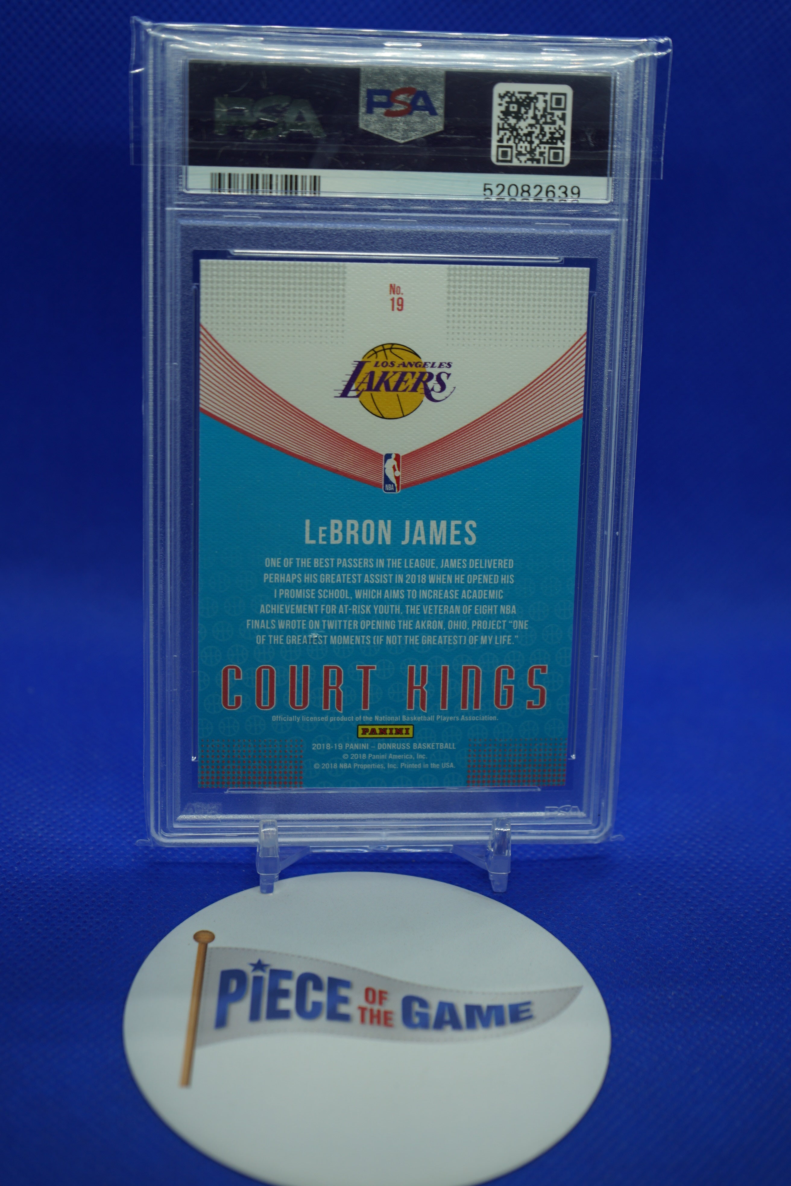 2018 Panini Donruss Court Kings LeBron James PSA 10