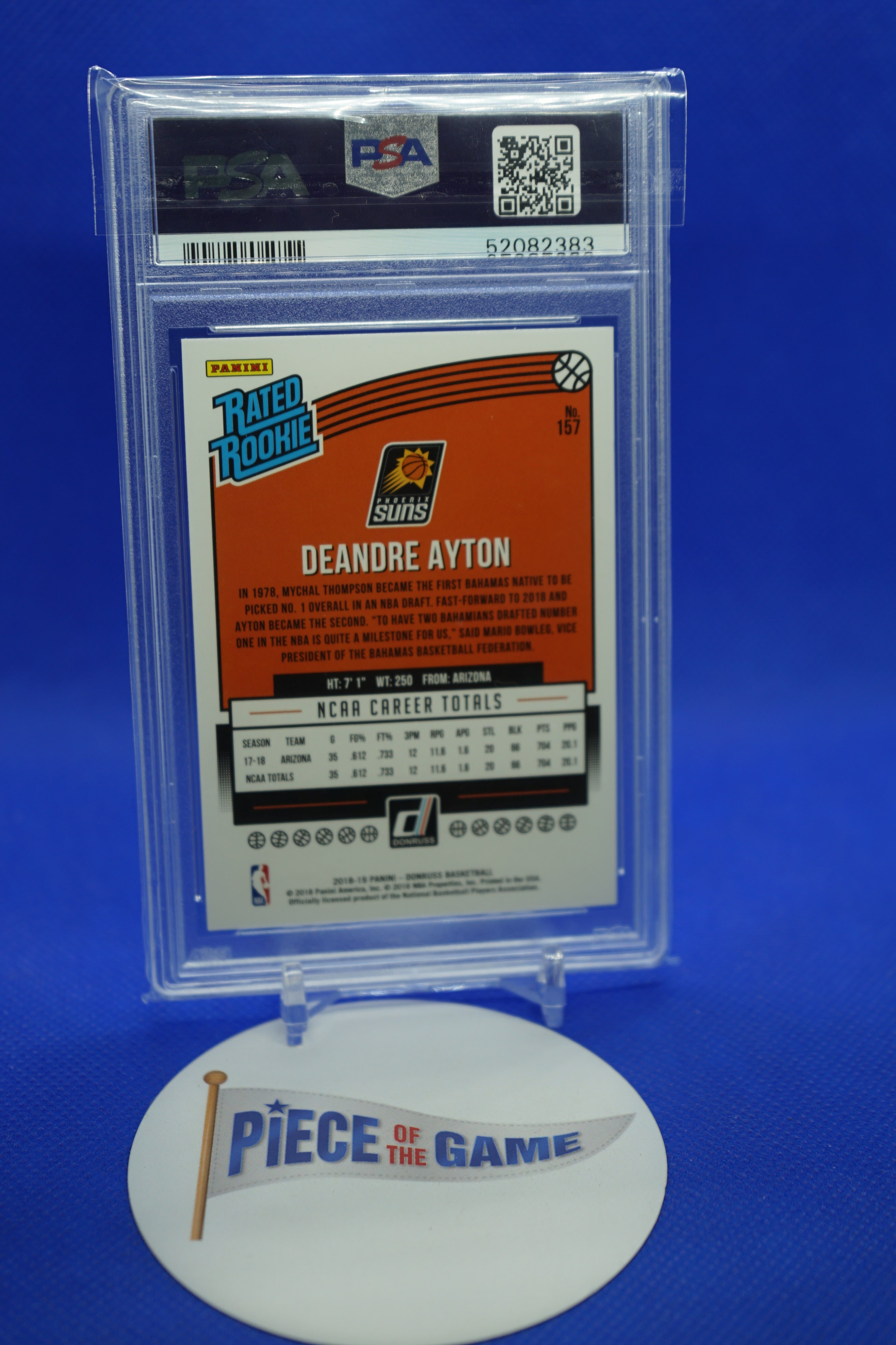 2018 Panini Donruss DeAndre Ayton Rated Rookie PSA 10