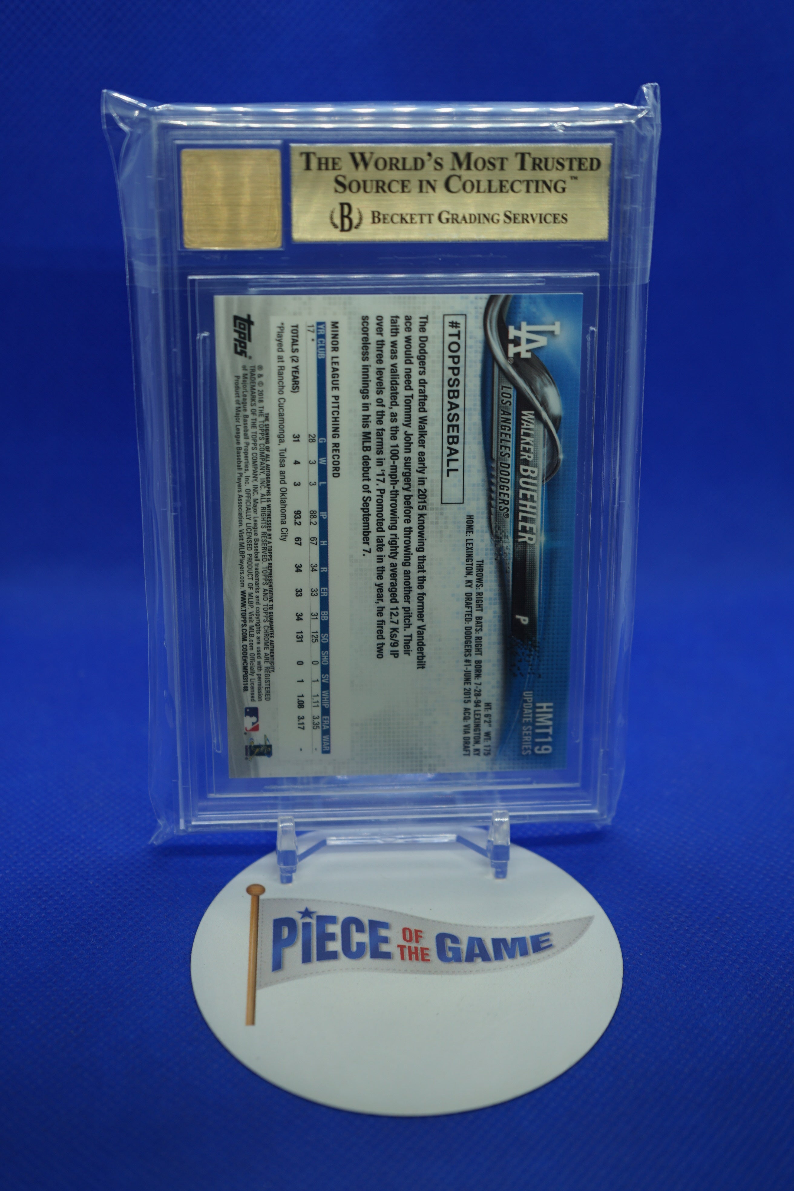 Walker Buehler 2018 Topps Chrome Update Autograph Refractors BGS 9.5/10