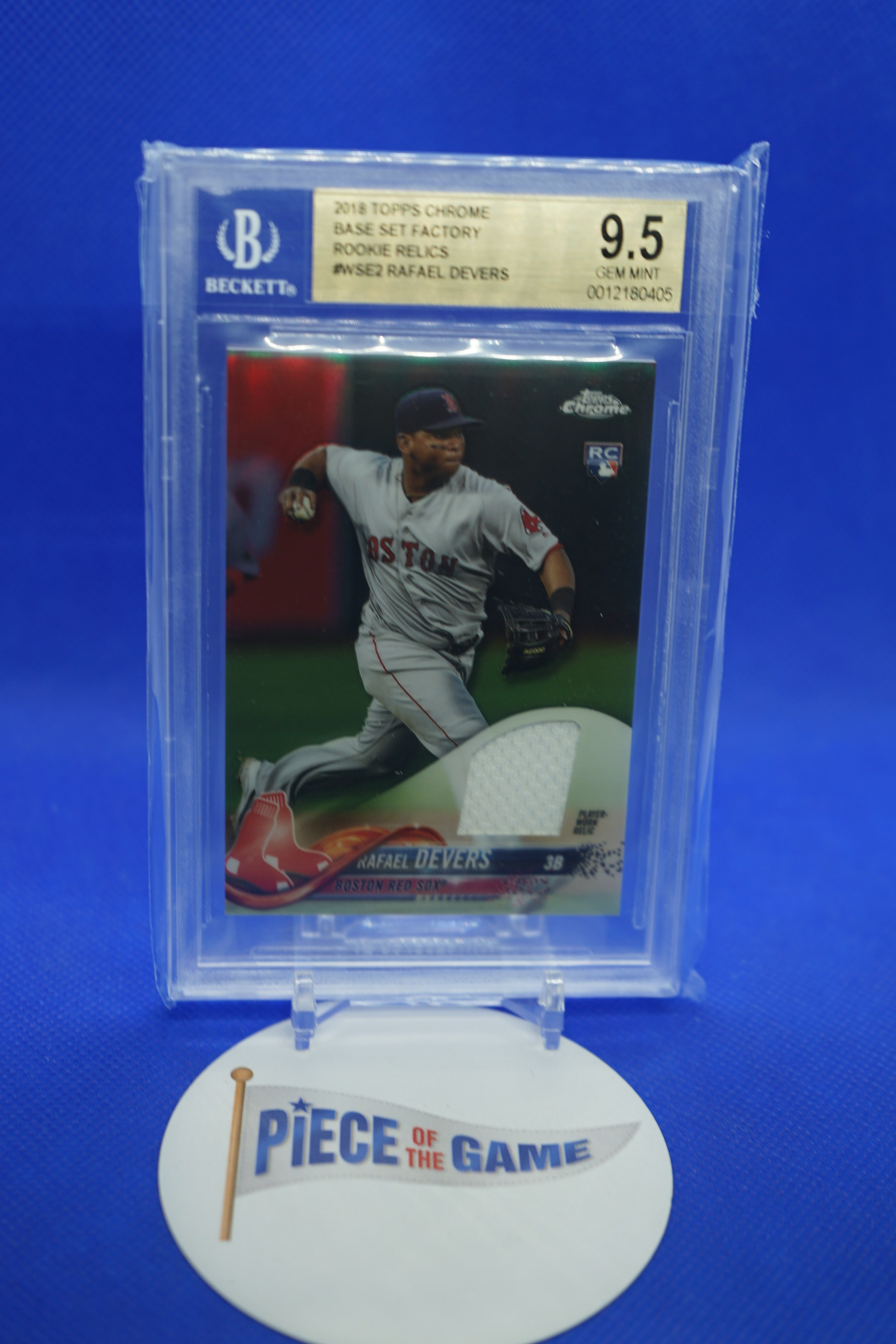2018 Topps Chrome Base Set Factory Rookie Relics Rafael Devers BGS 9.5
