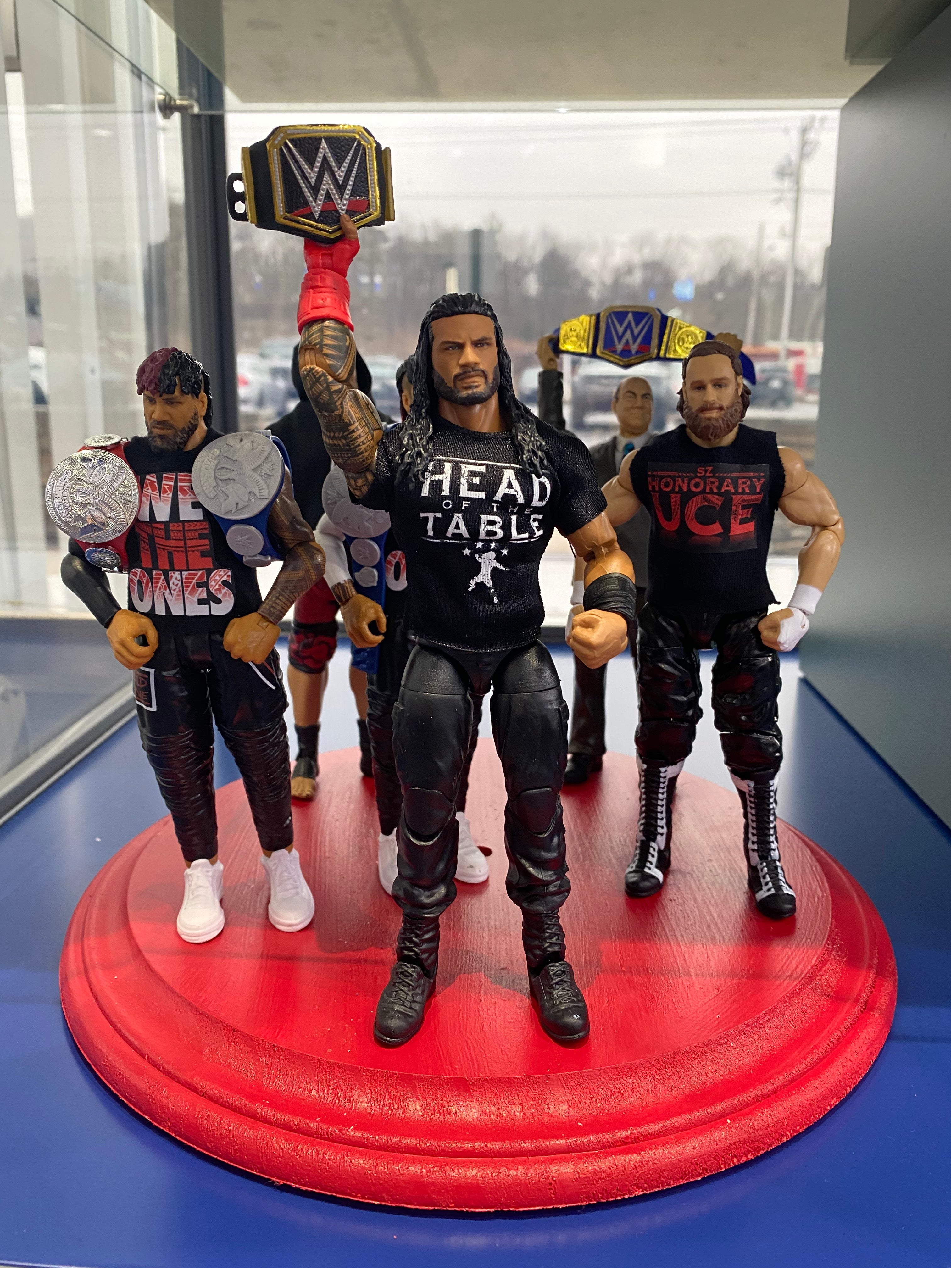 WWE Bloodline Figure Art display