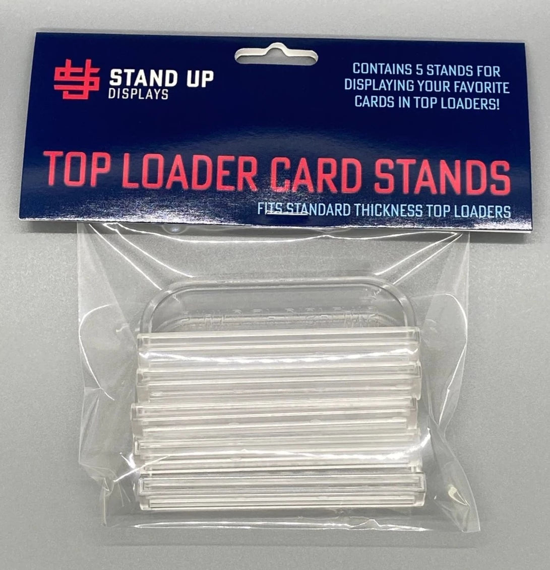 Stand Up Displays Top Loader Card Stands (clear) 5 pack