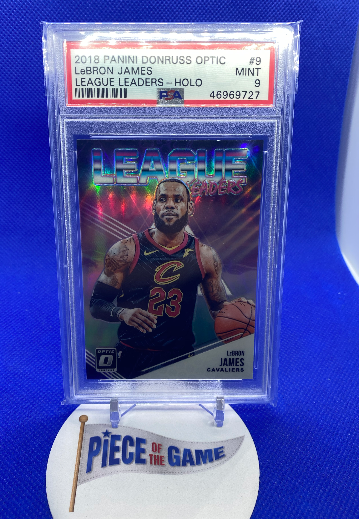 2018 Panini Donruss Optic League Leaders - Holo LeBron James PSA 9