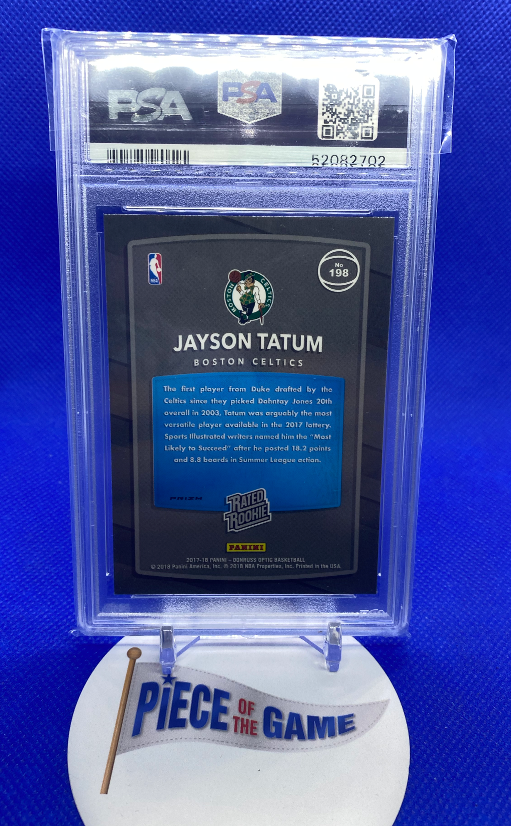 2017 Panini Donruss Optic Holo Jayson Tatum PSA 9