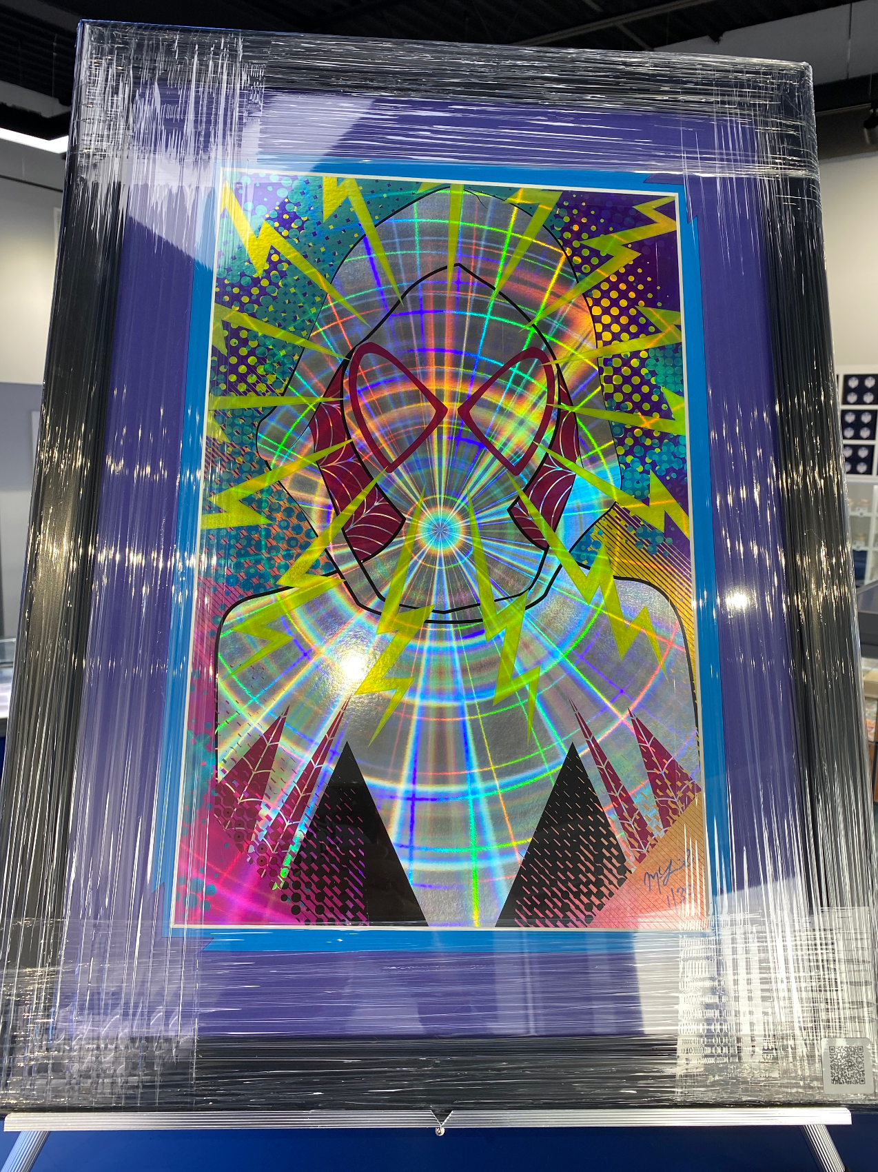 Spiderman Holo Print Spider-Gwen/Ghost-Spider suit 1/30 signed by McLain Mcguire