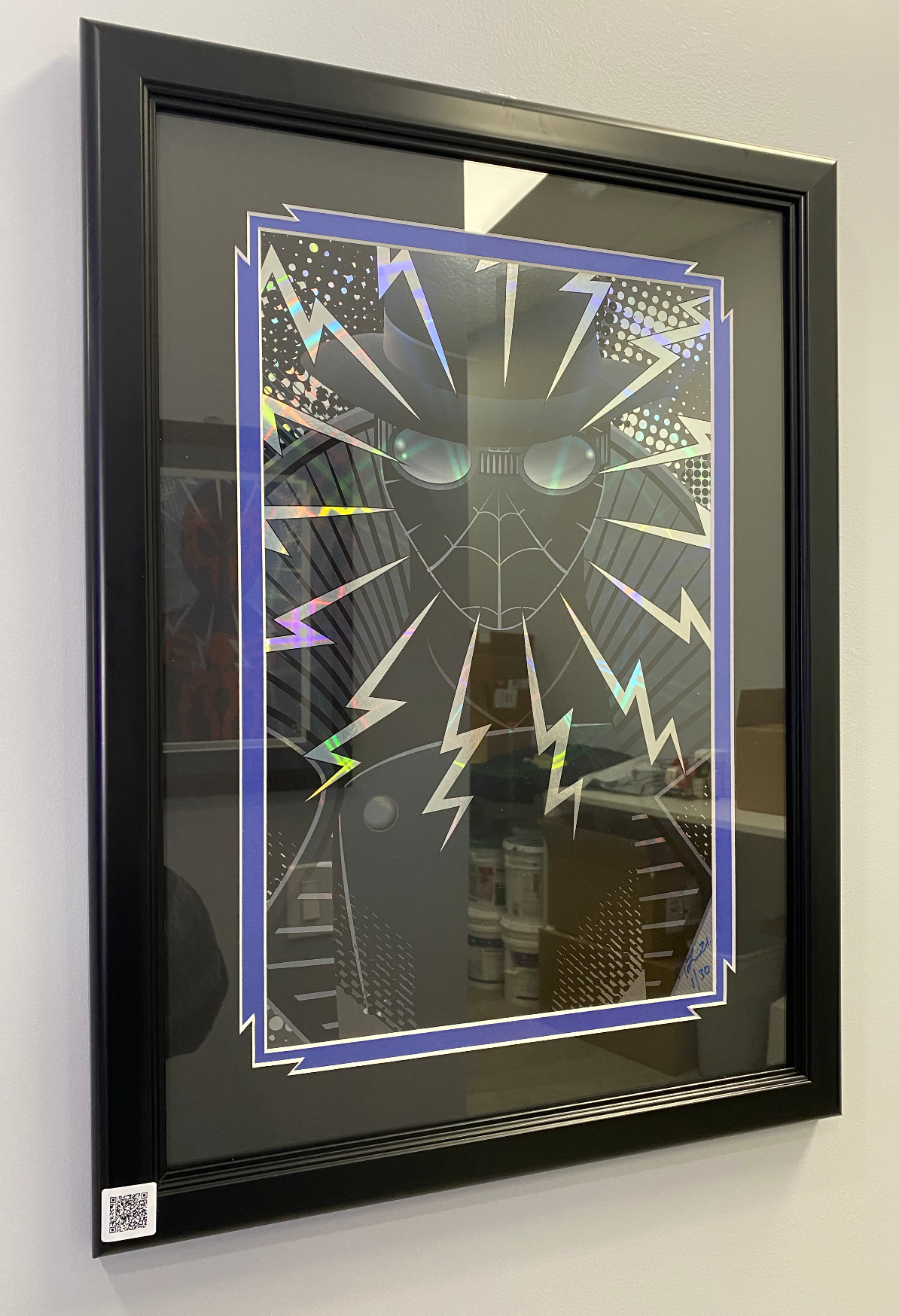 Spiderman Holo Print Spiderman Noir suit 1/30 signed by McLain Mcguire