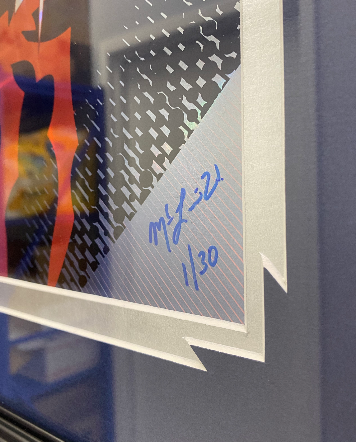 Spiderman Holo Print 2099 Miguel O'hara suit 1/30 signed by McLain Mcguire