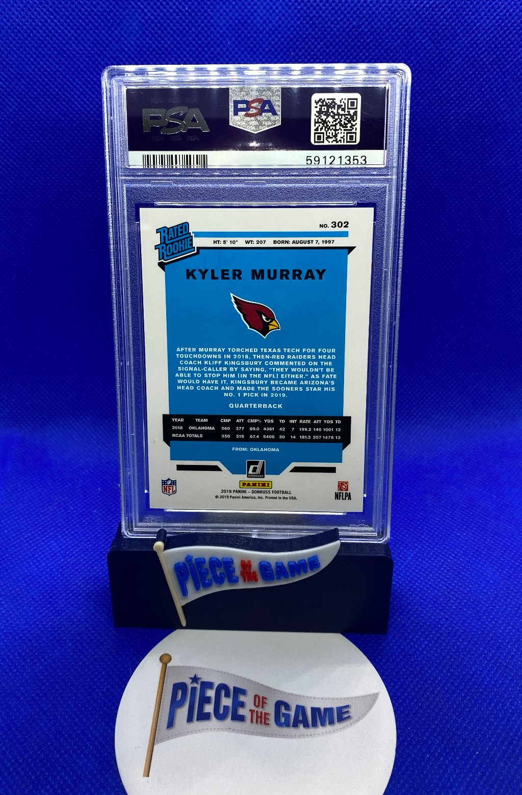 2019 Panini Donruss Kyler Murray PSA Mint 9