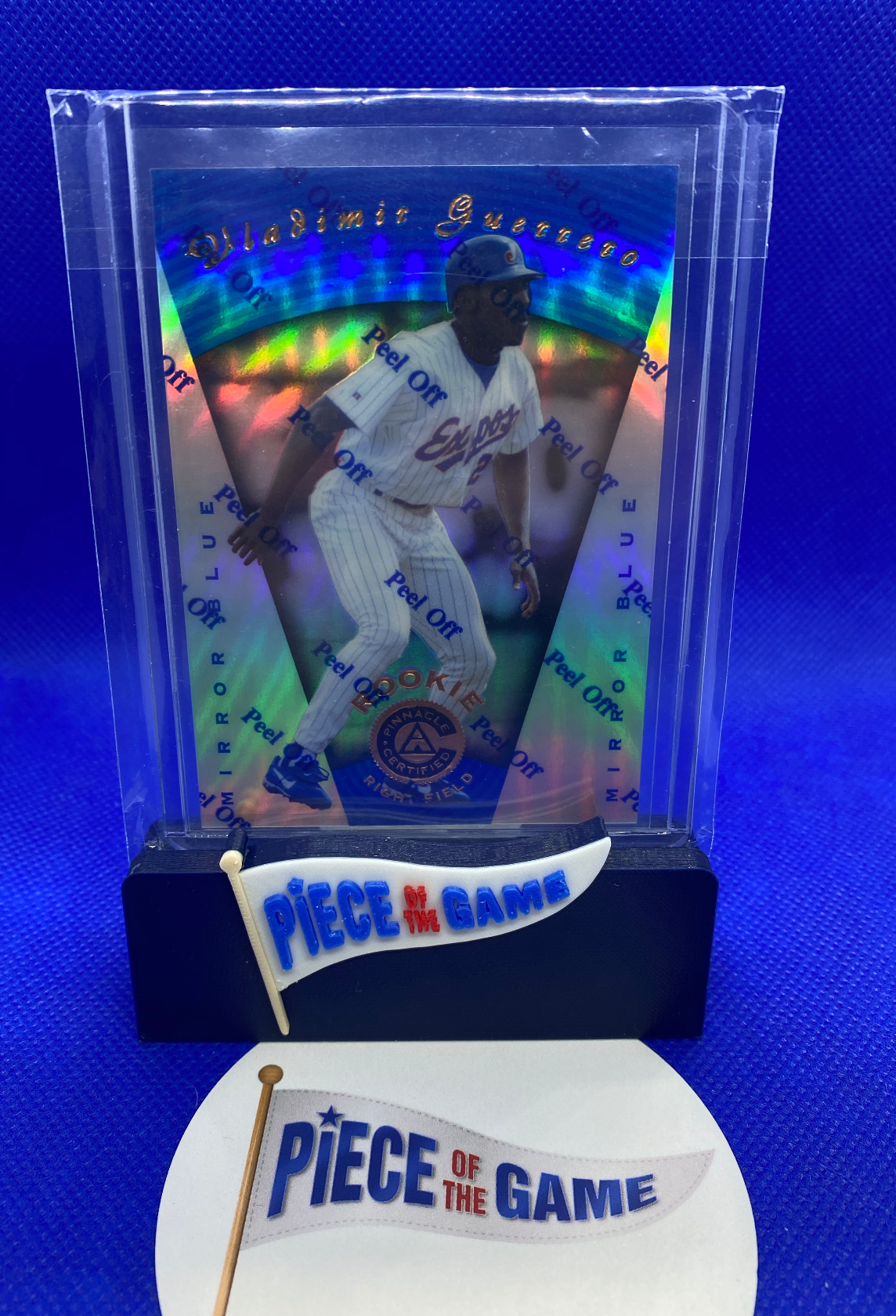1997 Pinnacle Certified (with Peel Off sticker) Vladimir Guerrero Mirror Blue rookie