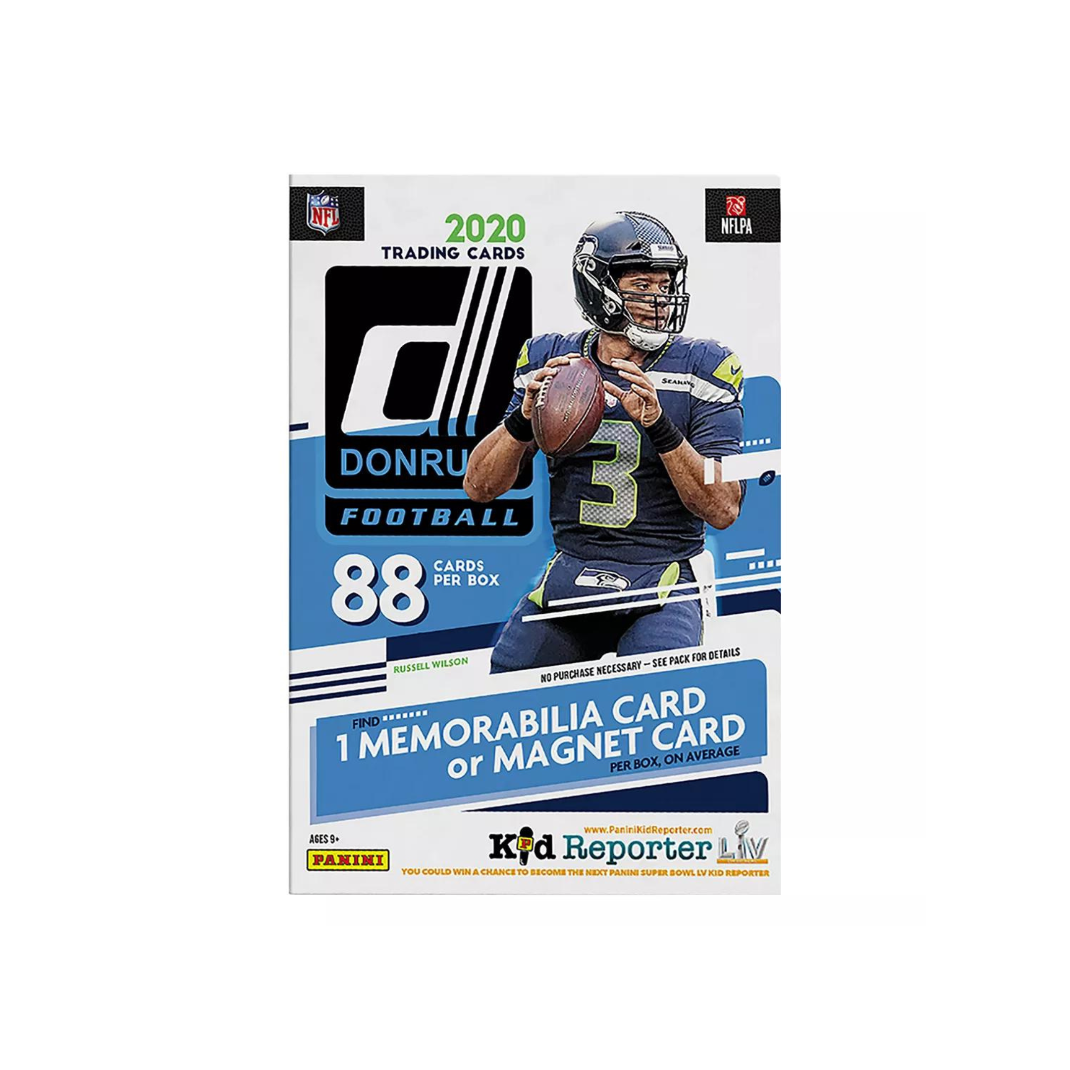 2020 Panini Donruss Football Trading Cards Blaster Box- 88 Cards, 1  Exclusive Memorabilia, 11 Rated Rookies