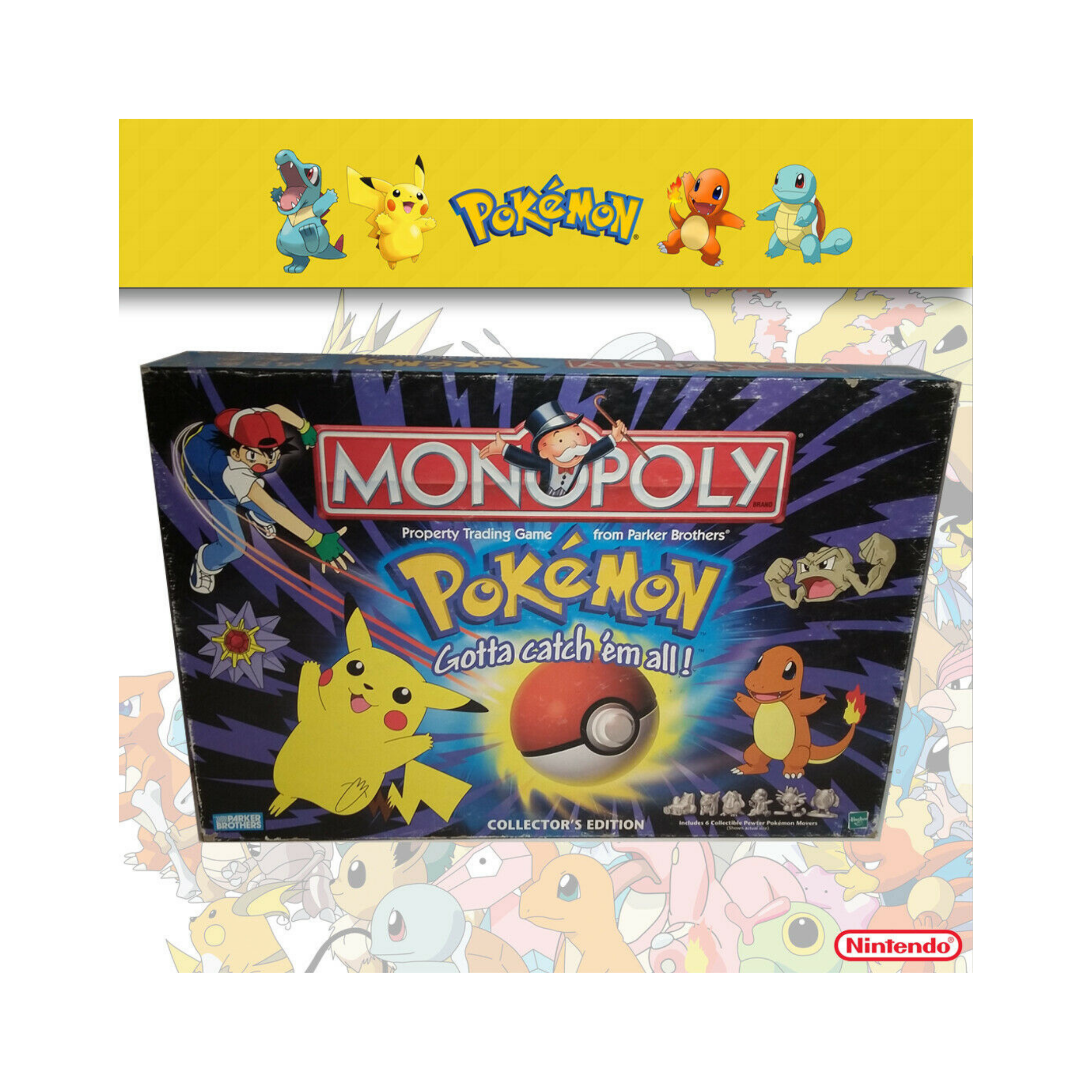 1999 Pokemon Monopoly Gotta Catch em All Col. Ed. Nintendo Parker