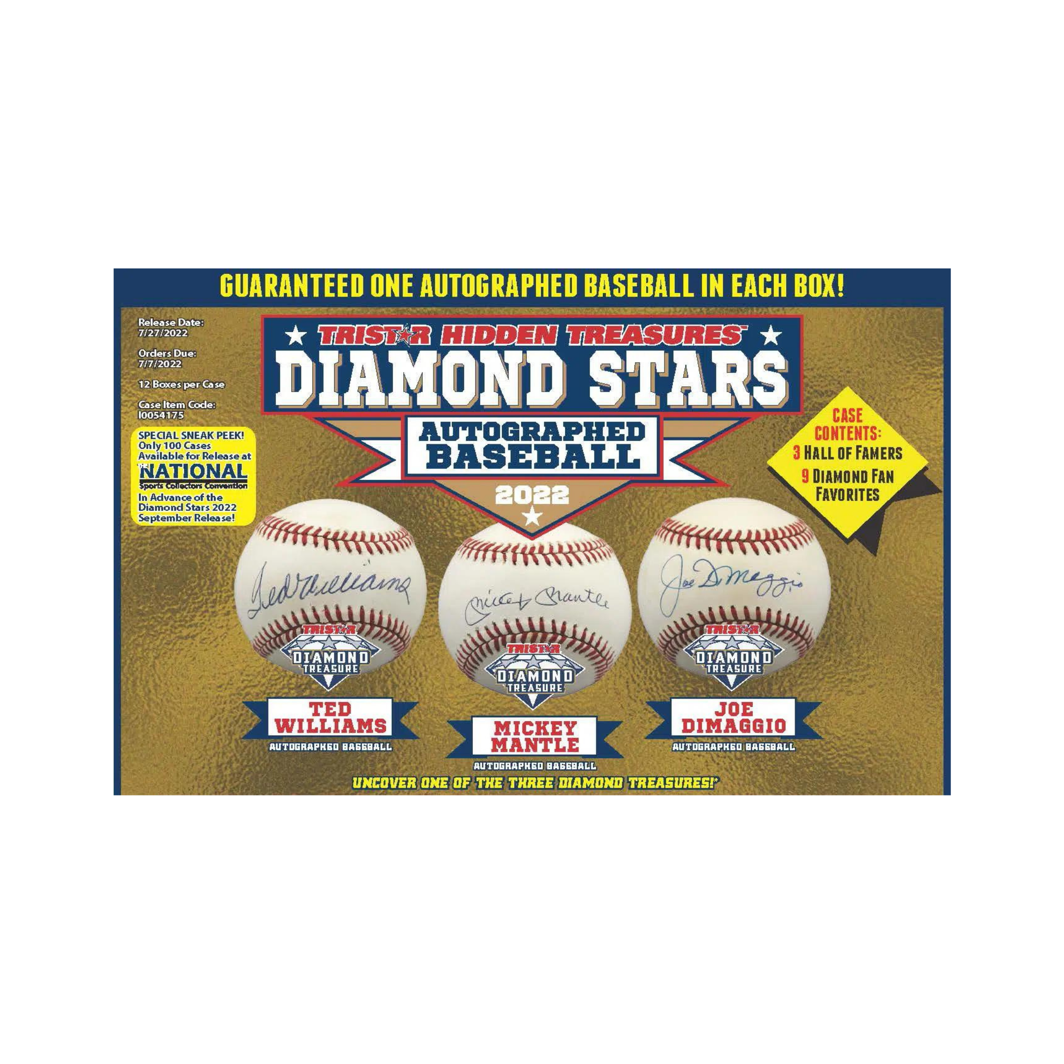 2022 Tristar Diamond Stars Autographed Baseball Box