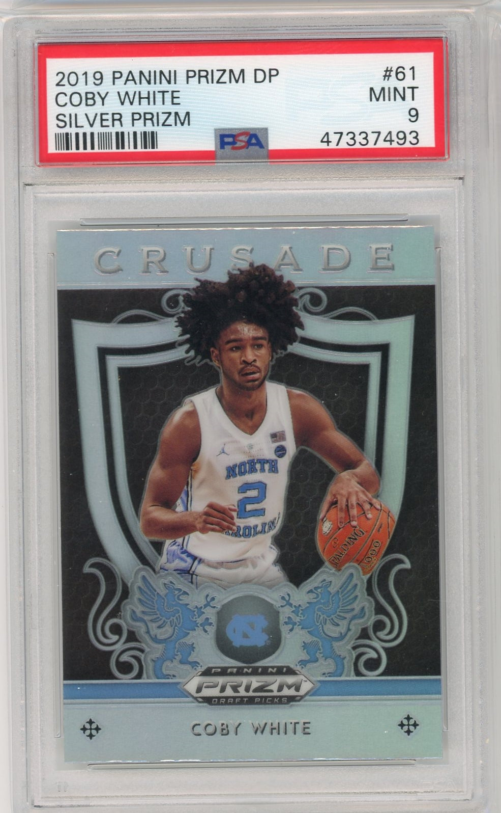 Coby White 2019 Panini Prizm Draft Picks Silver Prizm Crusade #61