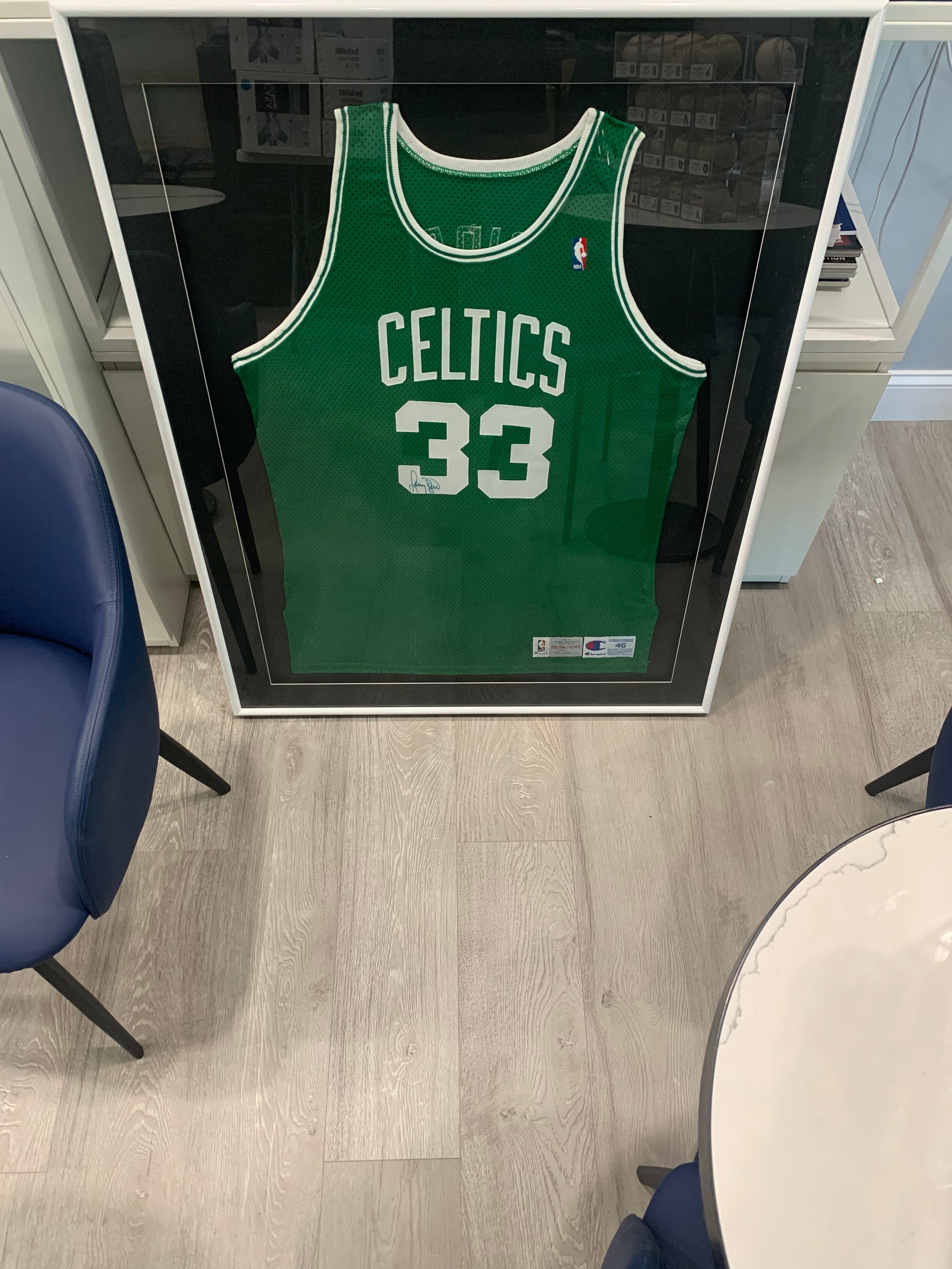 Larry Bird Authentic Signed Framed Jersey w/ Upper Deck COA