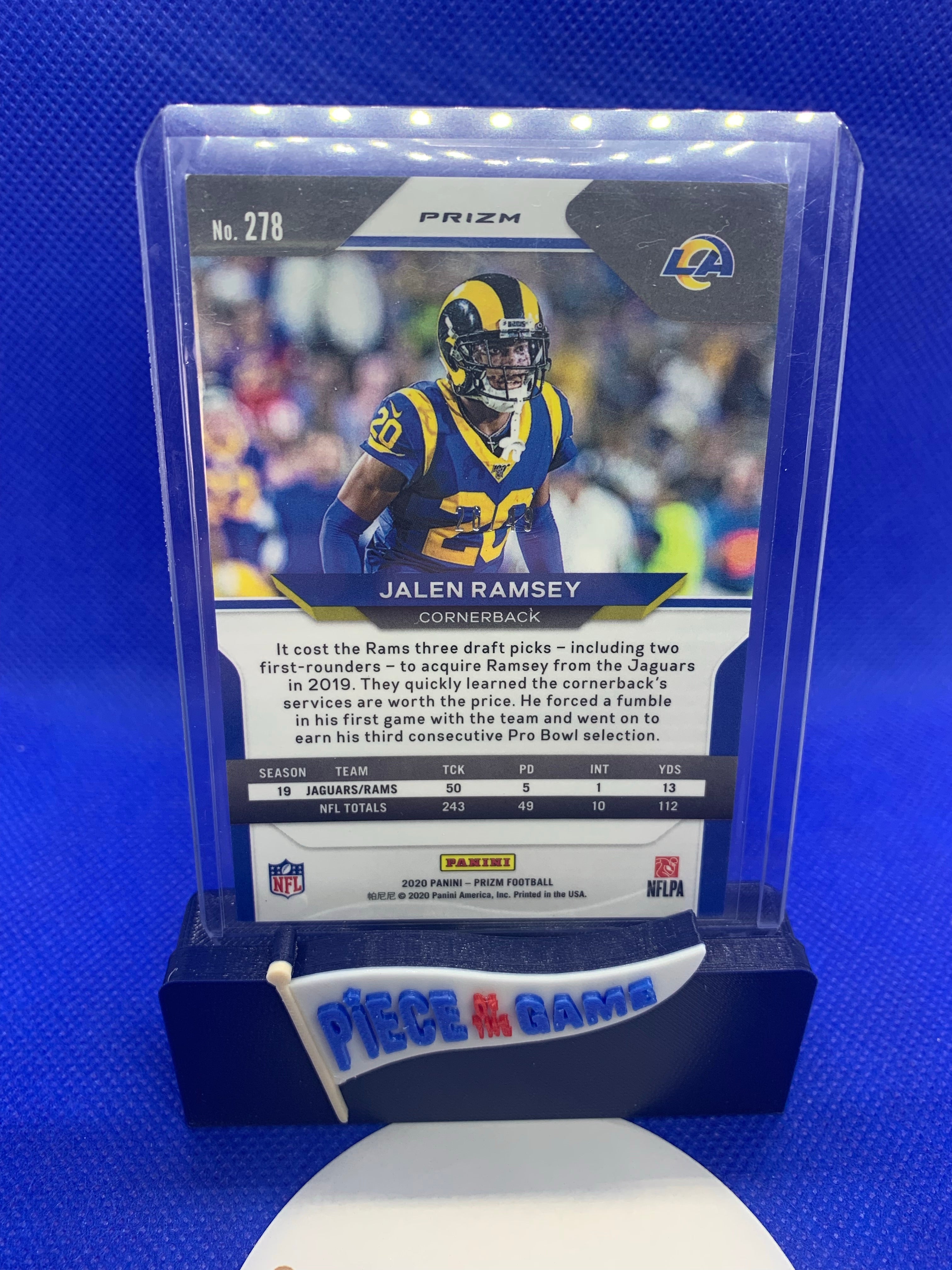2020 Panini Prizm Jalen Ramsey Red/Yellow Prizm 26/49
